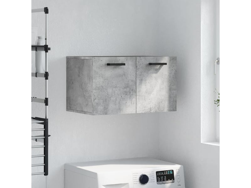  Armoire murale salon gris béton 60x36,5x35cm bois d'ingénierie shl5064  - Conforama B