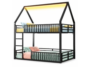 Lit mezzanine 140x200 cm STILVORA   coloris noir