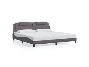 Lit 2 places 200x200 cm    coloris gris