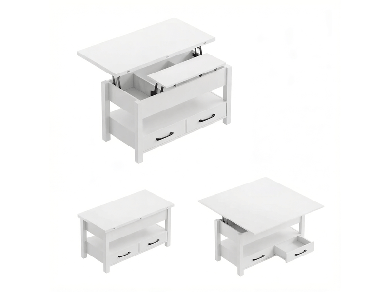 Table basse relevable plateau relevable table d'appoint format extensible usage temporaire - Conforama A