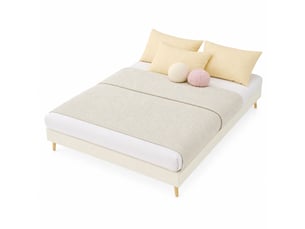Lit 2 places 140x200 cm <strong>HAUSS SPOLE</strong> <strong></strong> coloris beige