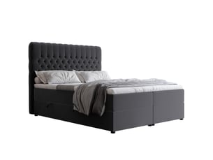 Lit coffre 180x200 cm IDOHOME ALBA coloris gris