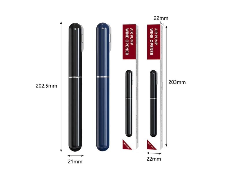  2pcs tire bouchon pompe à air, 2-en-1 tire bouchon avec coupe-papier aluminium, aspect élégant, facile à transporter, pour la maison, le restaurant  - Conforama B