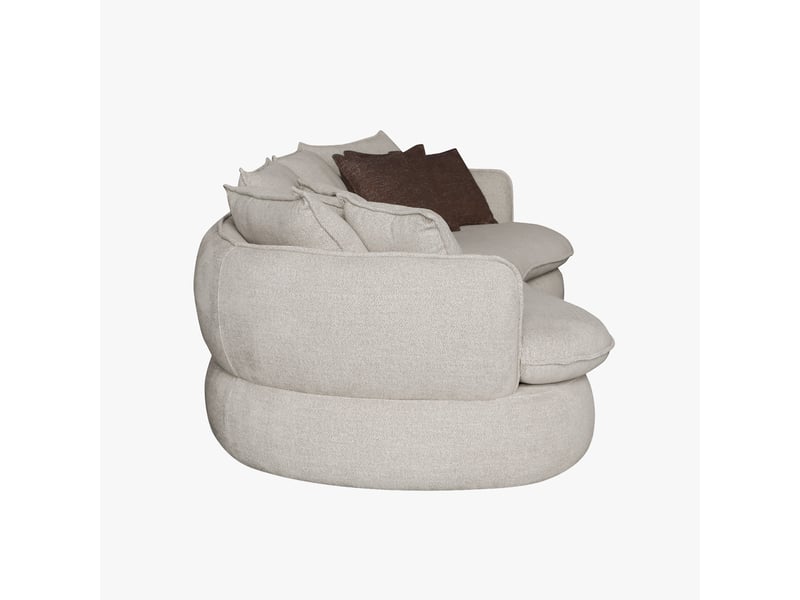  Canapé 3 places en tissu beige  - Conforama D