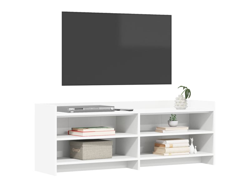  Meuble tv - banc tv - meuble de rangement 135 x 33 x 47 cm blanc bois d'ingénierie  - Conforama C
