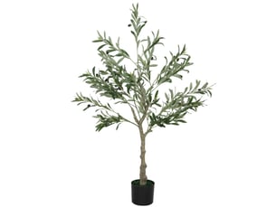 Olivier artificiel 120 cm plante artificielle intérieur, fausse plante décoration pour maison, bureau, chambre, salon