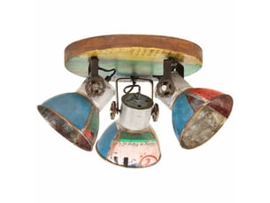 Plafonnier industriel, lampe plafond 25 w multicolore 42x25 cm e27