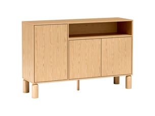 Buffet 3 porte(s)  0 tiroir(s) SELSEY Sanden - 140 cm coloris bois clair 