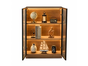 Vitrine coloris naturel 3 étagère(s) STILVORA  - 80 cmx106 cm