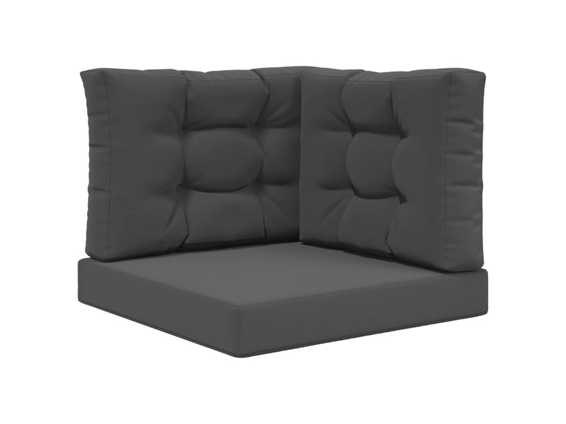 Coussin de canapé d'extérieur, coussin de chaise polyester anthracite 60 x 60 cm cf54012 - Conforama A