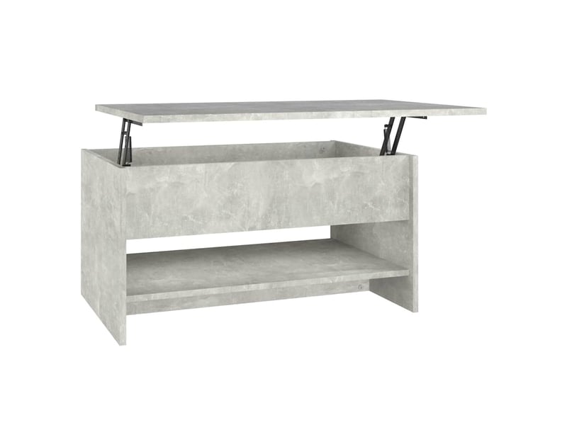  Table basse rectangulaire | table de salon gris béton 80x50x40 cm bois d'ingénierie  - Conforama A