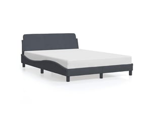 Lit 2 places 135x190 cm    coloris gris