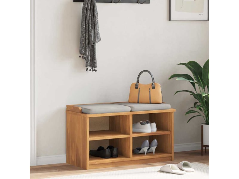  Banc de couloir, banc de rangement sandnes 87x40x50 cm bois de pin massif shl90797  - Conforama B