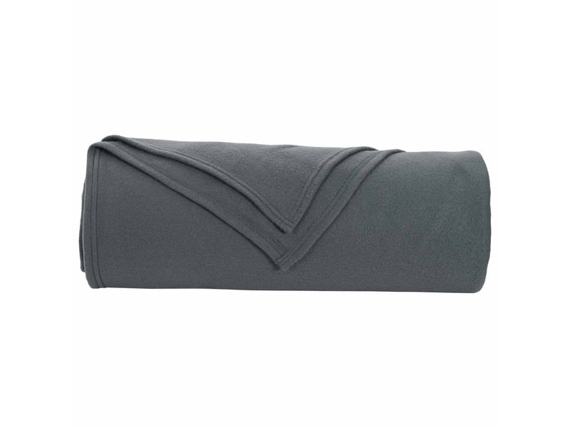  Plaid canapé gris foncé 280x210 cm 0.84 kg polaire  - Conforama D