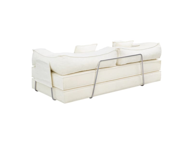  Canapé convertible - canapé multifonctionnel, canapé rembourré convertible en siège inclinable avec dossier, beige  - Conforama E