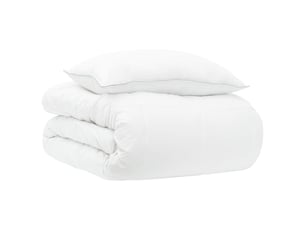 Ensemble de duvet annuel 2 pcs - couette 155 x 200 cm toutes saisons blanc