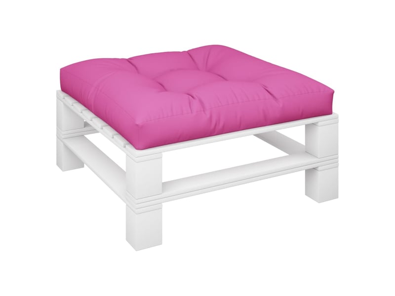  Coussin de palette, coussin de chaise, coussin de canapé rose 70x70x12 cm tissu cf55434  - Conforama C