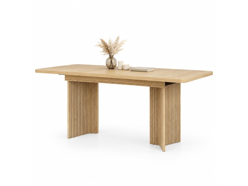  Table à manger extensible,120x80x76.1 cm,avec rallonge,mdf,effet bois  - Conforama A