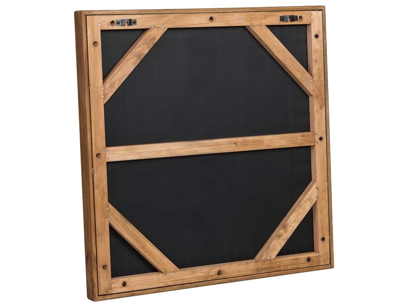 Tableau artisanal en bois recyclé relief blanc 62x4x62 cm h - Conforama D