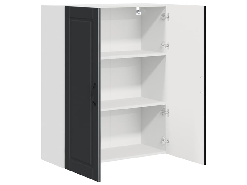  Meuble mural de cuisine, armoire de cuisine noir 80x31x100cm bois d'ingénierie shl1259  - Conforama E