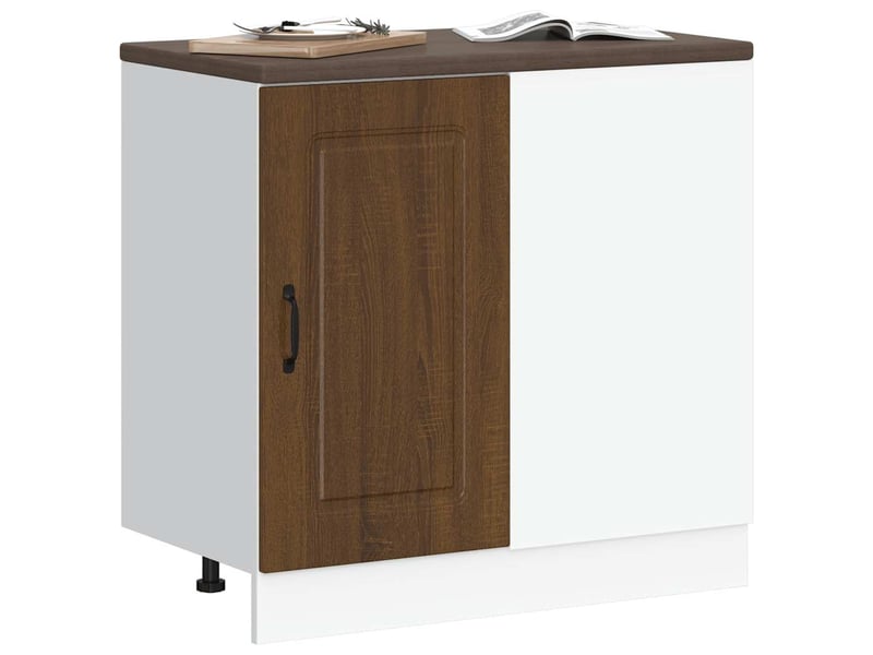  Meuble de rangement, armoire de cuisine kalmar chêne marron bois d'ingénierie shl6726  - Conforama C