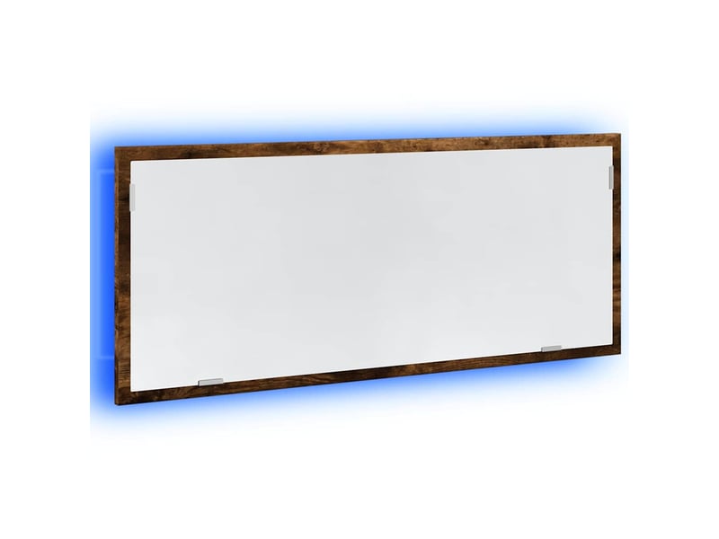  Miroir de salle de bain, miroir de toilette à led chêne fumé bois d'ingénierie cf62516  - Conforama C
