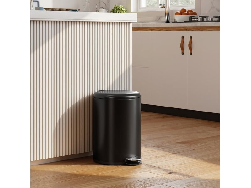  Poubelle de cuisine à pédale 20 l 36x30x44 cm – noire – couvercle à fermeture douce et seau amovible  - Conforama B