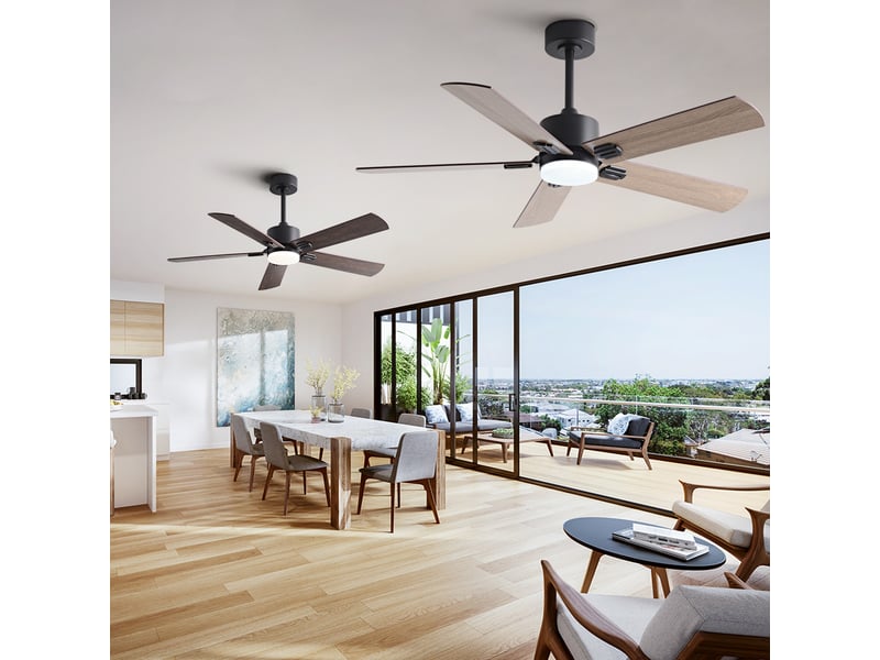  Ventilateur de plafond avec led télécommande 5 pales 6 vitesses d107 cm W5766P467510 - Conforama B