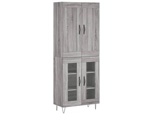 Buffet haut - bahut - meuble de rangement sonoma gris 69,5x34x180 cm bois d'ingénierie