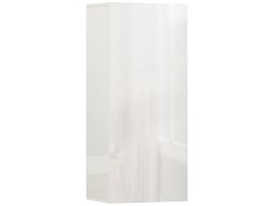 Meuble mural de salle de bain, étagère réglable en verre trempé, porte sans poignée, moderne, 30x23,4x71,2cm, blanc