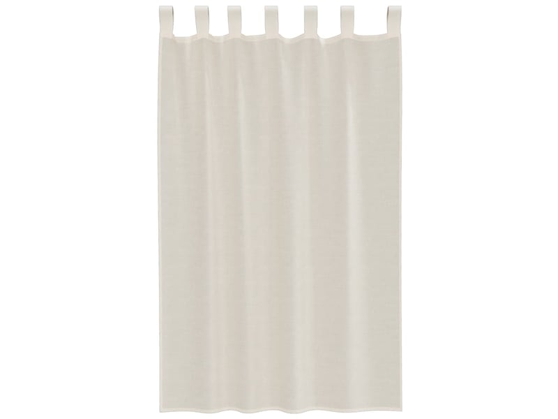  Lot de 2 rideaux en voile, voilages avec passants crème cf44442  - Conforama D