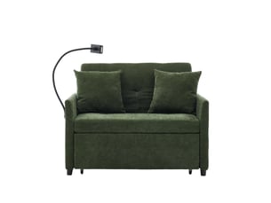 Fauteuil fixe <strong>STILVORA</strong> <strong></strong> Coton / Lin vert vendu A l'unité