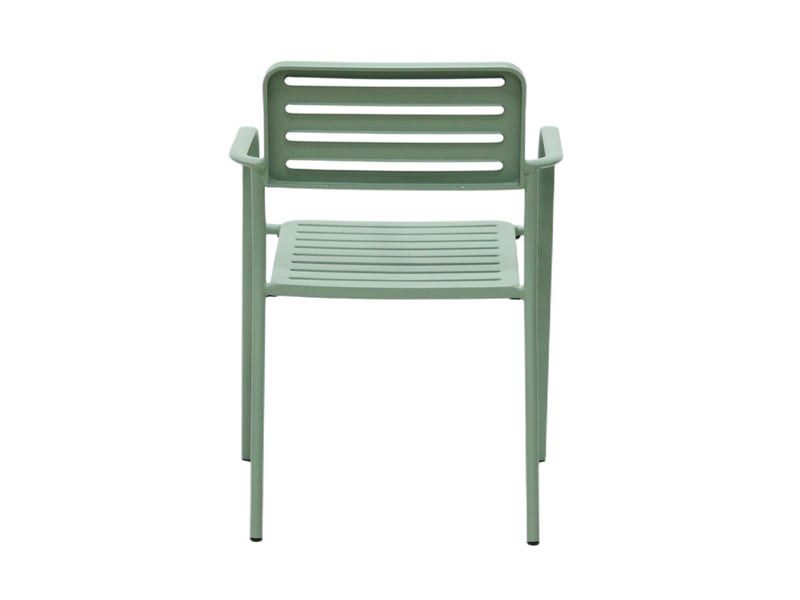  Lot de 2 fauteuils de jardin empilables en métal vert - baca  - Conforama E