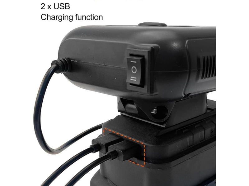  Chauffage de chauffage à batterie à batterie à batterie flip à 90 degrés 2 températures pour bl1830 bl1850 bl1840 bl1845 bl1815 bl1820 bl1860b, multicolore  - Conforama B