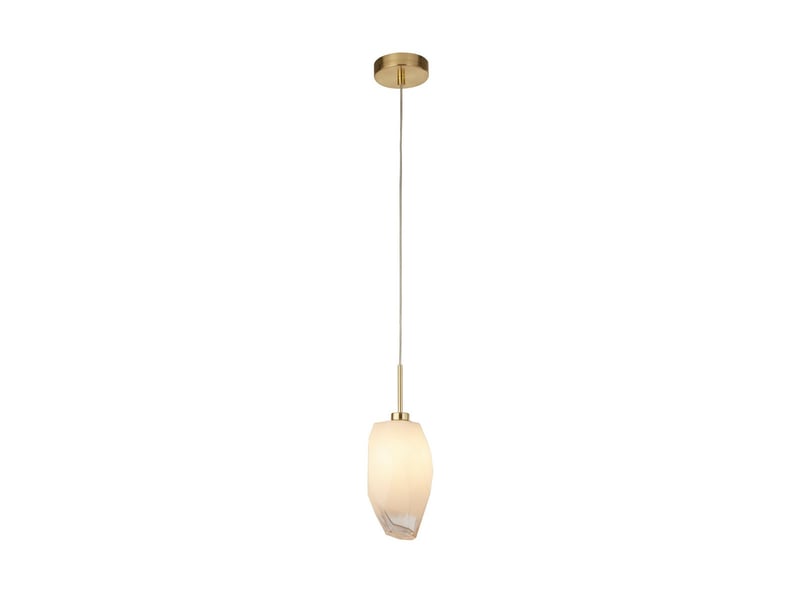  Searchlight rocky applique murale 1 lumière, métal laiton satiné et verre  - Conforama A