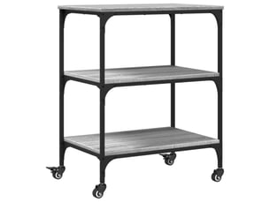 Chariot de cuisine, chariot de rangement sonoma gris 60x41x76 cm bois d'ingénierie