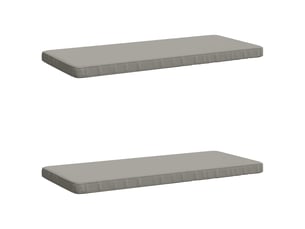 Lot de 2 coussins de banc, coussins d'assise vught 100 % polyester gris cf58003