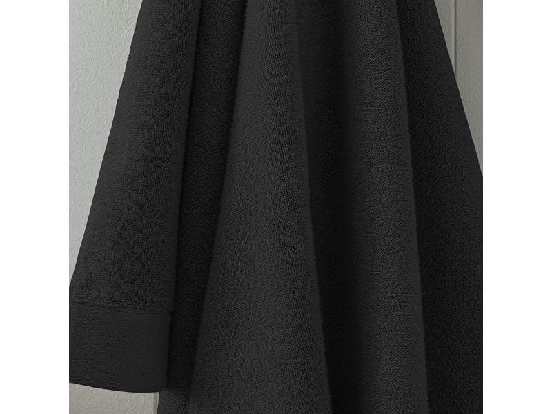 Drap de bain softy 100 x 150 cm éponge zero twist 100% coton peigné 600 gm² noir CP-DDBAINSOFTY-TRUFFE - Conforama E