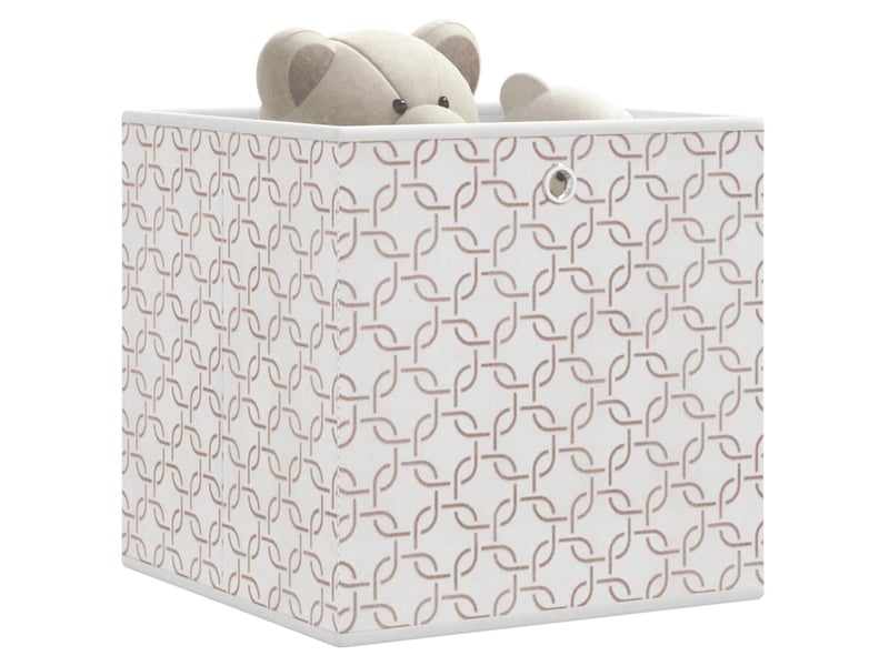  Boîtes de rangement pliables 4 pcs crème tissu intissé  - Conforama B