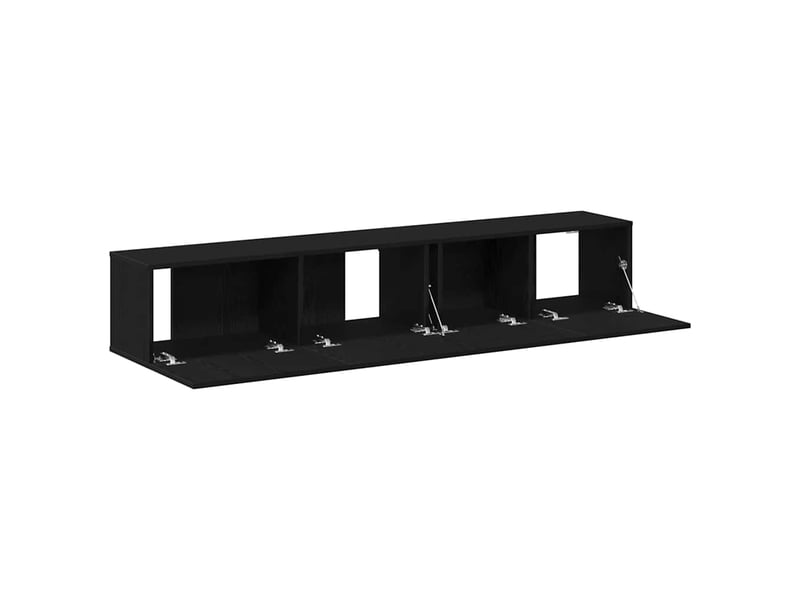  Ensemble meuble tv - banc tv - meuble de rangement 2 pcs chêne noir bois d'ingénierie  - Conforama D