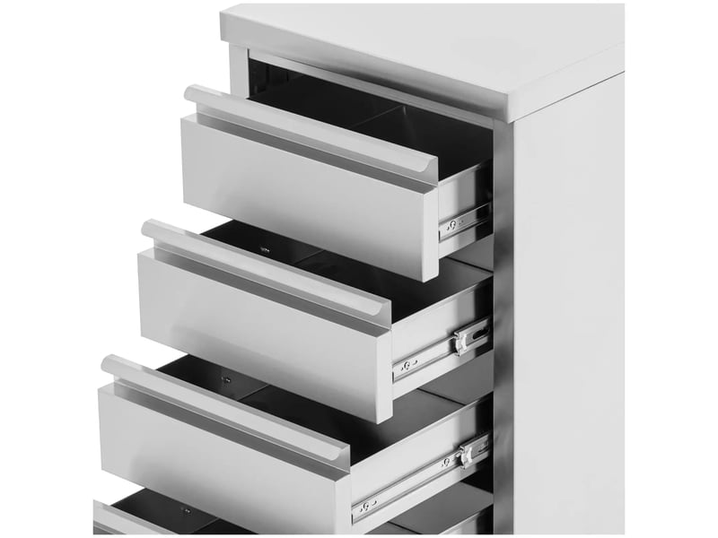  Meuble bas de cuisine professionnel en 4 tiroirs 50 x 60 cm acier inoxydable 14_0009343  - Conforama B