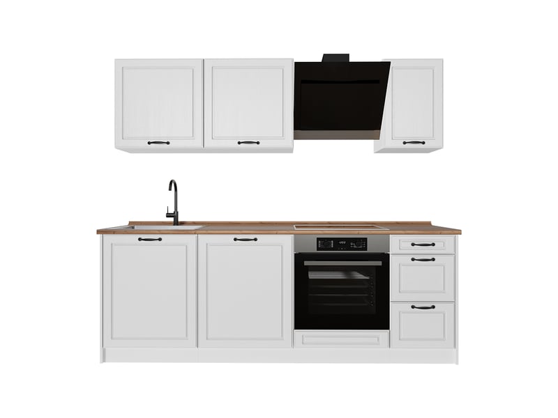  Vicco cuisine, blanc campagneblanc, 220cm sans plan de travail  - Conforama A