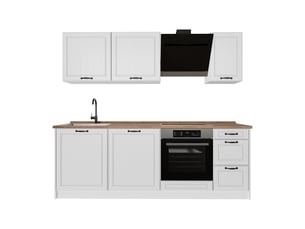 Vicco cuisine, blanc campagneblanc, 220cm sans plan de travail