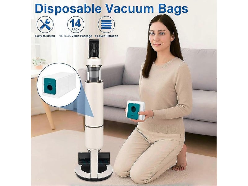  13 pcs vacuum cleaner bags for samsung bespoke jet vca-adb95, vca-adb9vca-adb952 replacement bag set  - Conforama B
