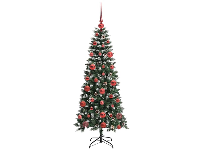  Sapin de noël - arbre de noël artificiel vert 150 cm pvc, plastique et acier  - Conforama D