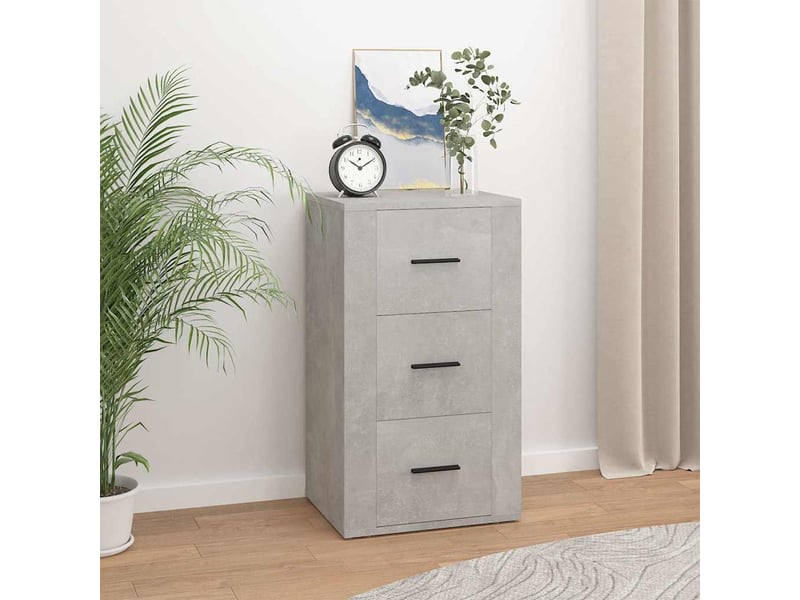  Buffet - bahut - meuble de rangement gris béton 40x33x70 cm bois d'ingénierie  - Conforama B
