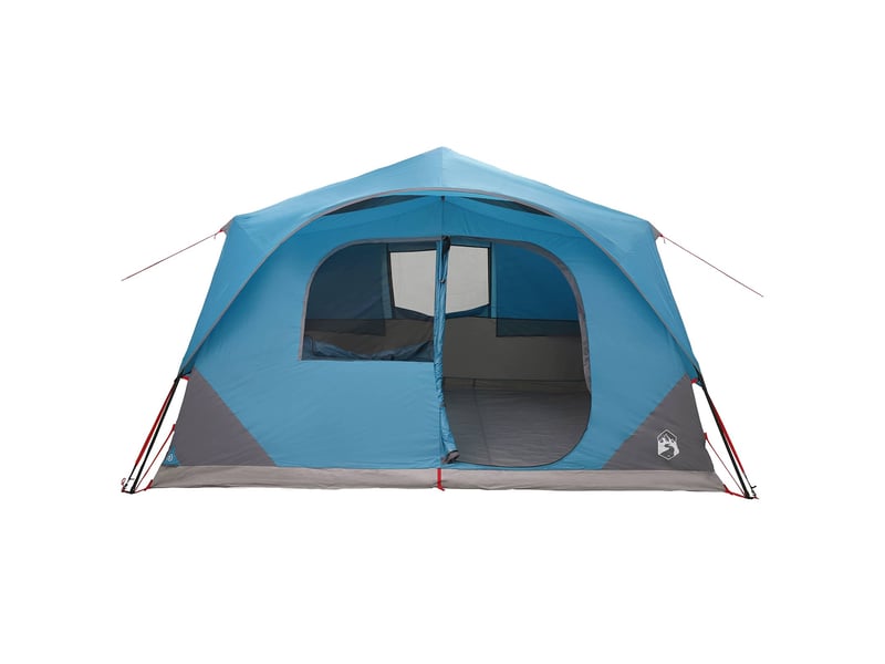  Tente instantanée, tente de camping 8 personne bleu polyester et acier  - Conforama D