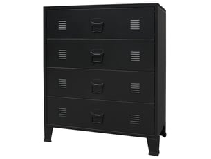 Commode 1 tiroir(s)      coloris noir largeur 78 cm