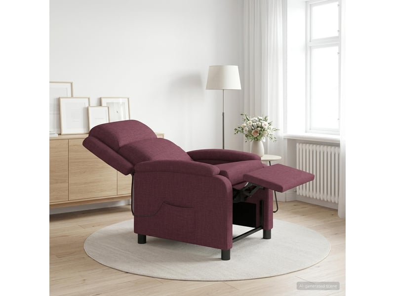  Vidaxl fauteuil de massage inclinable pourpre tissu  - Conforama B