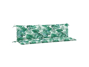 Lot de 2 coussins de banc de jardin, coussins d'assise motif de feuilles cf58667